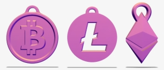 Bitcoin, Litecoin, Ethereum Keychain - Circle #8443815