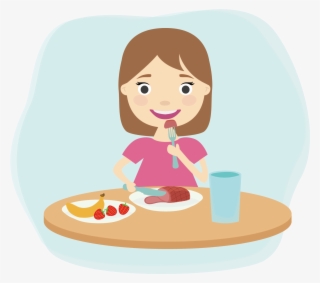 Breakfast Eating Child Clip Art - Eating Healthy Foods Clipart #8445317