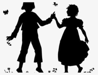 People Silhouette Clipart Little Person - Boy & Girl Png #8445765