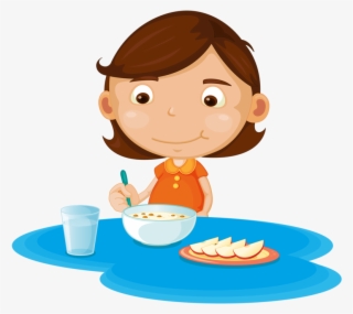 Breakfast Cereal Eating Fast Food Clip Art - Cartoon Boy Eating ...