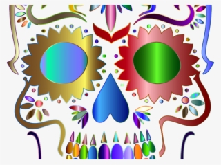Sugar Skull Clipart Silhouette - Sugar Skull Transparent Background #8446336