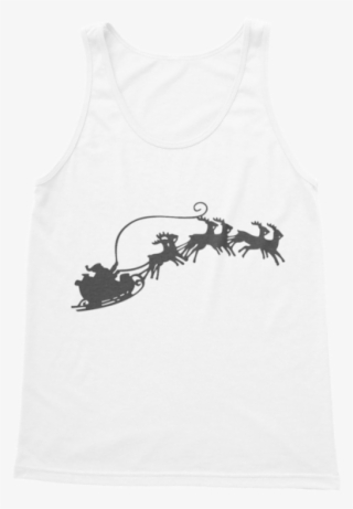 Santa Sleigh ﻿classic Women's Tank Top - Santa Sleigh Silhouette Png #8449196