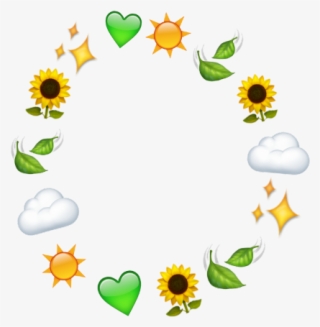 Leaf Emoji Flower Sun Heart Cloud Aesthetic Star Freeto - Cartoon #8451165