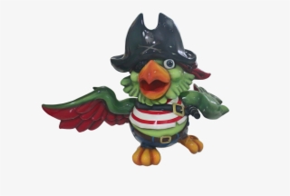 Comic Bird Parrot Pirate Animal Prop Life Size Resin - Cartoon #8451801