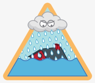 Triangle House Clipart - Cartoon Clipart Flood Drawing #8452060
