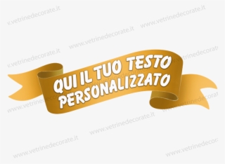 Golden Ribbon With Custom Text - Graphics #8453510