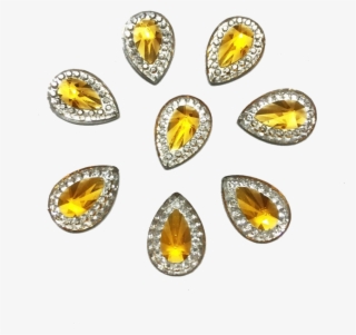 Yellow Drop Gems For Face Painting Bling, Gem Clusters, - Amber #8454076