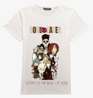 Anime Soul Eater Short Sleeve T-shirt Summer White - Soul Eater #8454269