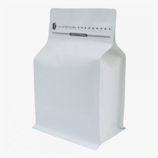 250g Box Bottom Bag With Zip And Valve, White Kraft - Tissue Paper #8455016