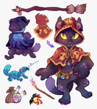 Witchy Halloween Cat Adopt Sold - Cartoon #8455417