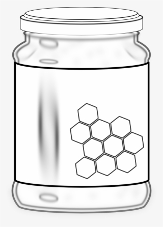 Honey Jar Black White Line Art 999px 296 - Coloring Jar Honey #8455739