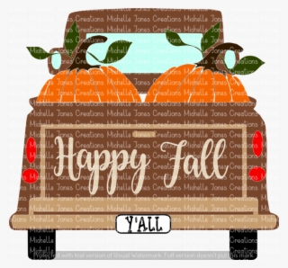 Happy Fall Y'all Truck Bed - Illustration #8456234