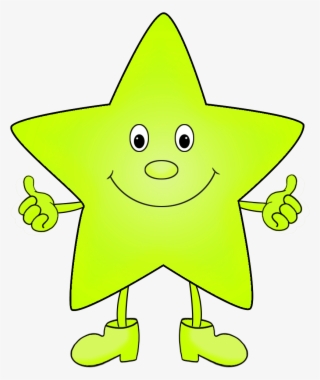 Light Green Funny Clip Art Of Star - Bright Star Funny #8457121