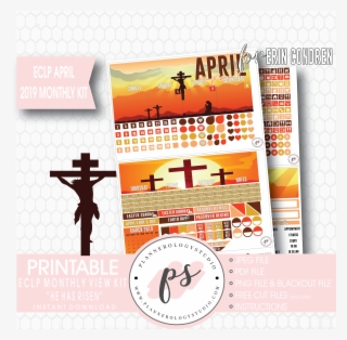 He Has Risen April Easter 2019 Monthly View Kit Digital - Poster #8457631