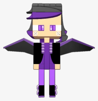 Minecraft Girl As Human Ender Dragon Girl - Cartoon #8458299