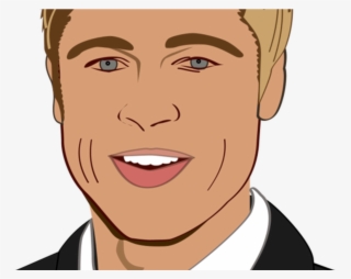 Brad Pitt Seven Years In Tibet Actor Rusty Ryan Computer - Brad Pitt Cartoon Drawing #8458801