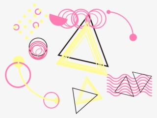 Memphis Style Creative Geometry Triangles Red Png And #8459502