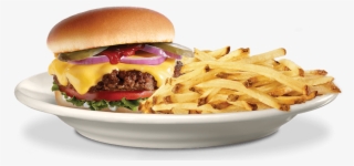 Steakburger Signature Fries Plated Olo Png Transparent - Steak N Shake Signature Steakburger #8459506