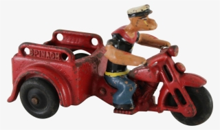Hubley Cast Iron Popeye Spinach Delivery Cycle - Sidecar #8459534