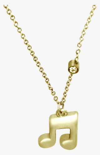 Nota Musical Dorada - Locket #8459569