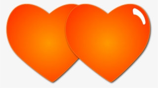 Orange Heart Png - รูป หัวใจ สี ส้ม #8460234