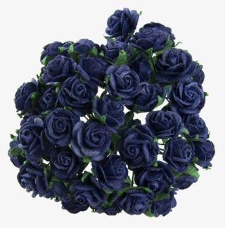 Navy Blue Mulberry Paper Open Roses - Floribunda #8460684