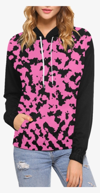 Women's Pink Camo Country Girl Hoodie - Sweatshirt #8461597
