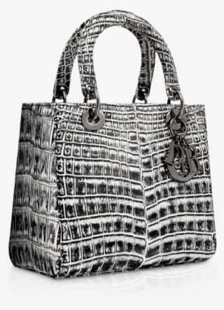 Dior Black And White Crocodile Papillon Lady Dior Bag - Lady Dior Bag Crocodile #8463670