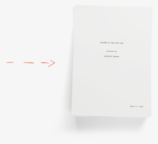 This Doesn't Mean Lawrence Kasdan Wrote Raiders Of - Document #8466465