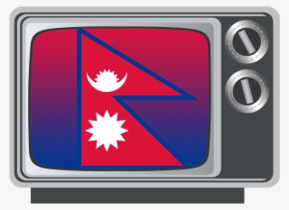 Nepal Flag On Tv - Old Television Black And White #8466590 Nepal Flag On Tv - Old Television Black And White #8466590