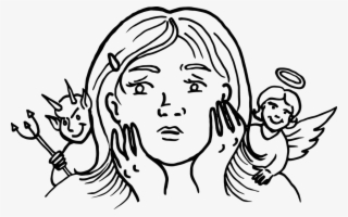 Angel, Devil, Female, Guardian, Human, Woman - Guardian Angel And Devil #8466644