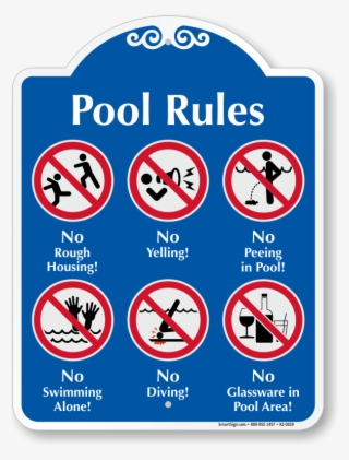 Pool Rules Symbol Signature Sign - Rules At The Pool #8467411