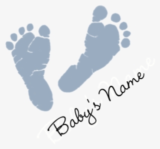 Baby Blue Footprints Baby Blanket - Blanket #8471309