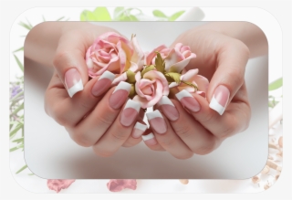 Acrylic Nails - Nail Salon - > - French Manicure Stock #8475461