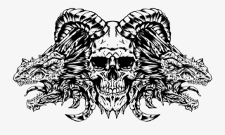 Dragon Priest Icon - Cool Demon Dragon Skull Drawing #8478825