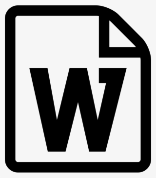 Png File - Dibujo Del Icono De Word #8479277