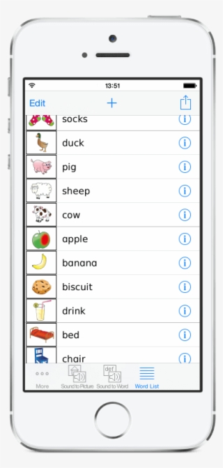 Tapping The Word List Icon Presents You With A View - Ios Save Button #8479636