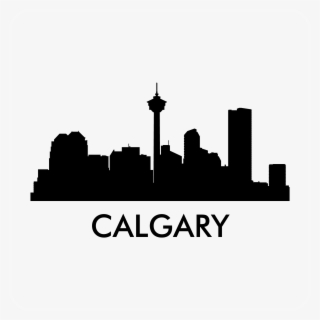 Calgary Skyline Black And White - Free Transparent Png Download - Pngkey