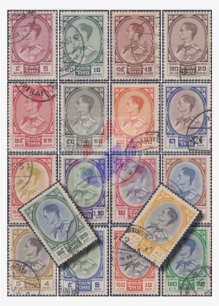 King Bhumibol Aduljadej Rama Ix 3rd Series Cancelled - Postage Stamp #8485354