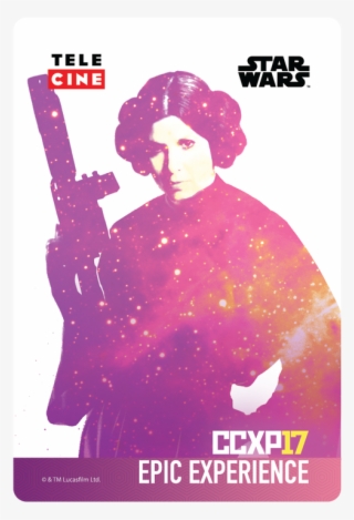 Ccxp 2017 Credencial Star Wars Epic Experience Leia - Pink Star Wars Art #8485761