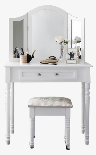 White Dressing Table Mirror With Drawers #8487659