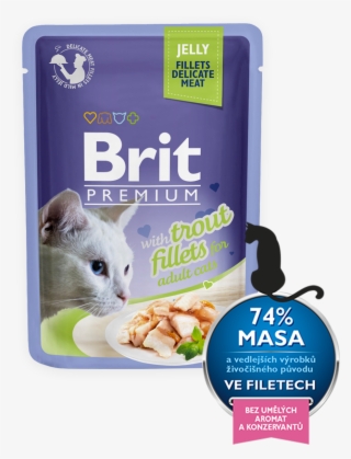 Brit Premium Cat Pouch With Trout Fillets In Jelly - Cicaeledel #8488512