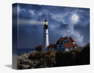 Night At Portland Head In Maine By - Lighthouse #8488580