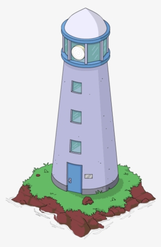 Lighthouse Clipart Water Scene - Simpsons Springfield Lighthouse #8488988