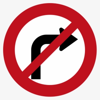 New Zealand Road Sign R3-2 - No Right Turn #8490473