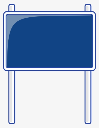 Blank Blue Road Sign #8490622