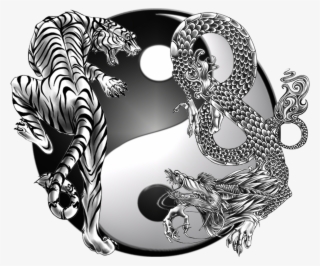 Dragon Society International Chinese Symbol Yin Yang - Yin Yang Dragon Png #8490912