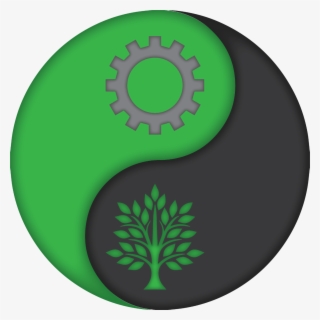 A Green And Black Logo Based On The Ying/yang Symbol - Nolan N100e #8491294