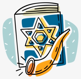 Vector Illustration Of Star Of David Symbol Of Jewish - Tanakh Clipart #8493112