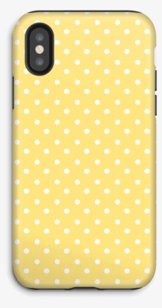 Yellow And White Dots Case Iphone X Tough - Mobile Phone Case #8497473